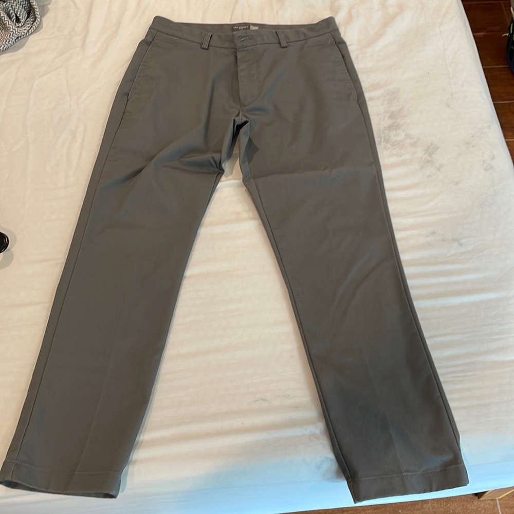 Van Heusen, gray straight fit khakis